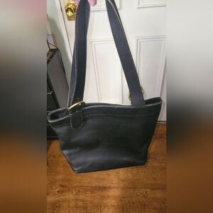 Vintage Coach Black Leather Tote 4140 "Loved"